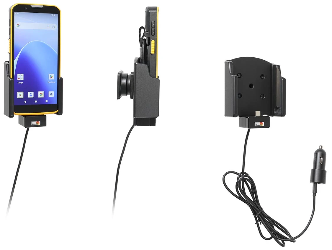 Active holder with USB-cable and cig-plug adapter