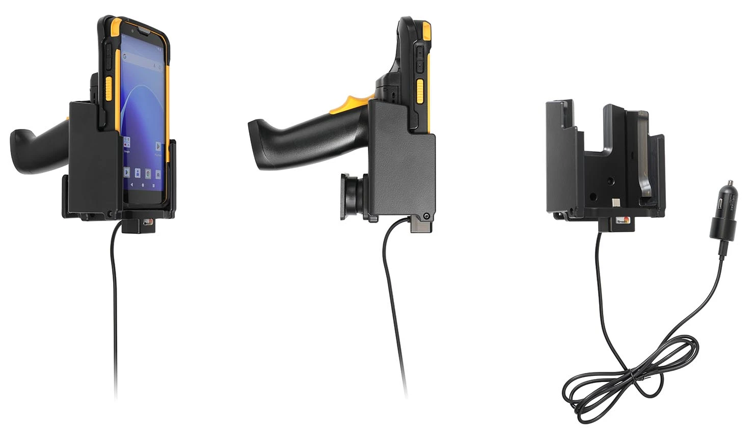 Active holder with USB-cable and cig-plug adapter